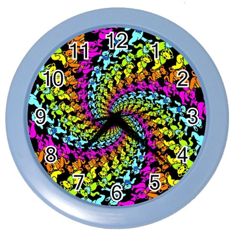 3d Grateful Dead 90 s Neon Dancing Bears Color Wall Clock from ArtsNow.com Front