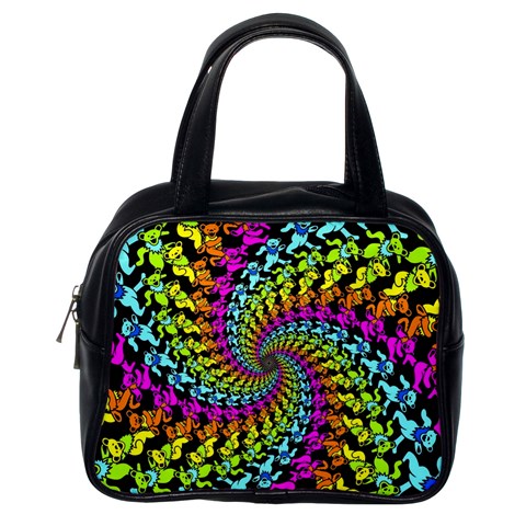 3d Grateful Dead 90 s Neon Dancing Bears Classic Handbag (One Side) from ArtsNow.com Front