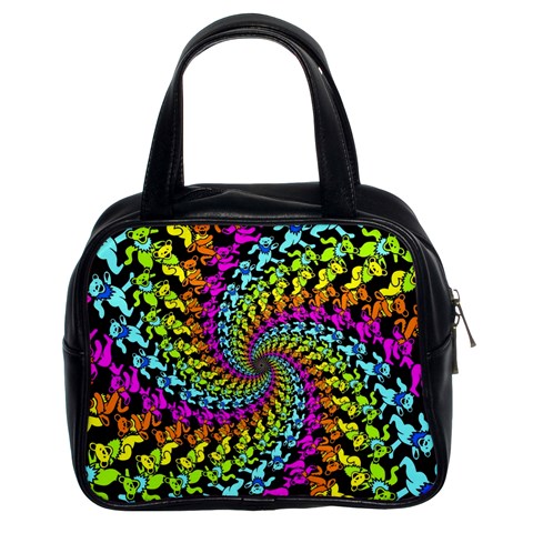 3d Grateful Dead 90 s Neon Dancing Bears Classic Handbag (Two Sides) from ArtsNow.com Front