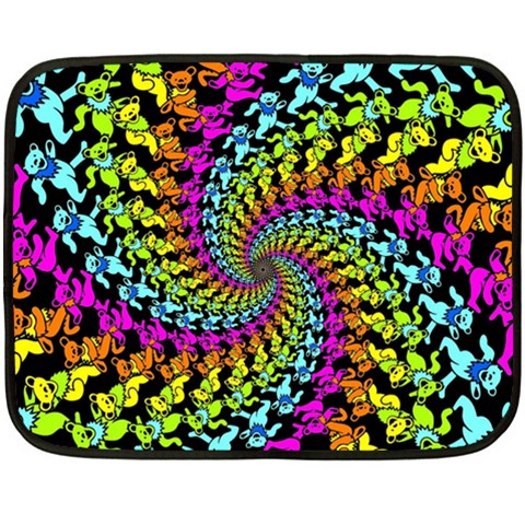 3d Grateful Dead 90 s Neon Dancing Bears Fleece Blanket (Mini) from ArtsNow.com 35 x27  Blanket