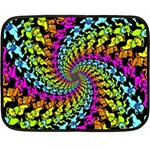 3d Grateful Dead 90 s Neon Dancing Bears Two Sides Fleece Blanket (Mini)