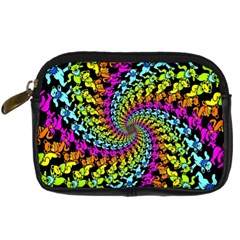 3d Grateful Dead 90 s Neon Dancing Bears Digital Camera Leather Case from ArtsNow.com Front