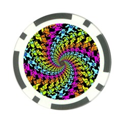 3d Grateful Dead 90 s Neon Dancing Bears Poker Chip Card Guard (10 pack) from ArtsNow.com Front