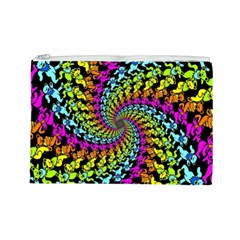 3d Grateful Dead 90 s Neon Dancing Bears Cosmetic Bag (Large) from ArtsNow.com Front