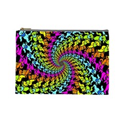 3d Grateful Dead 90 s Neon Dancing Bears Cosmetic Bag (Large) from ArtsNow.com Front