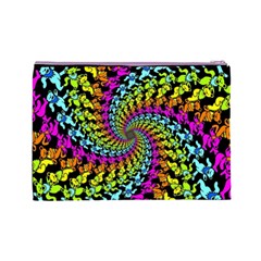 3d Grateful Dead 90 s Neon Dancing Bears Cosmetic Bag (Large) from ArtsNow.com Back