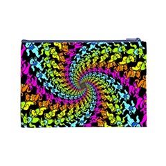 3d Grateful Dead 90 s Neon Dancing Bears Cosmetic Bag (Large) from ArtsNow.com Back