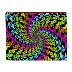 3d Grateful Dead 90 s Neon Dancing Bears Cosmetic Bag (XL) from ArtsNow.com Front