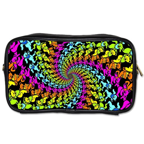 3d Grateful Dead 90 s Neon Dancing Bears Toiletries Bag (One Side) from ArtsNow.com Front