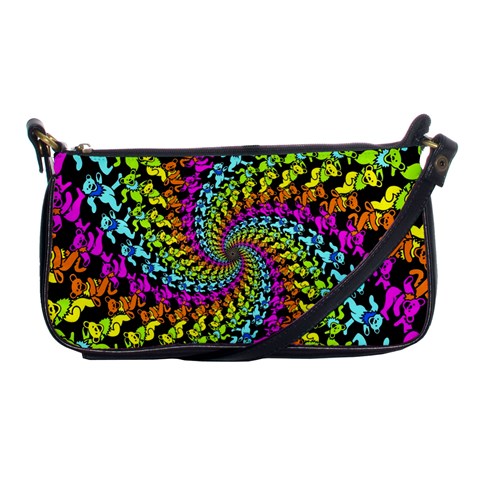 3d Grateful Dead 90 s Neon Dancing Bears Shoulder Clutch Bag from ArtsNow.com Front