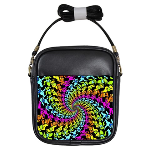 3d Grateful Dead 90 s Neon Dancing Bears Girls Sling Bag from ArtsNow.com Front