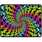 3d Grateful Dead 90 s Neon Dancing Bears Fleece Blanket (Medium)