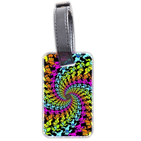 3d Grateful Dead 90 s Neon Dancing Bears Luggage Tag (two sides) from ArtsNow.com Front