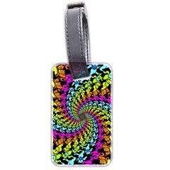 3d Grateful Dead 90 s Neon Dancing Bears Luggage Tag (two sides) from ArtsNow.com Front