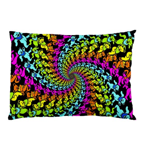 3d Grateful Dead 90 s Neon Dancing Bears Pillow Case (Two Sides) from ArtsNow.com Front