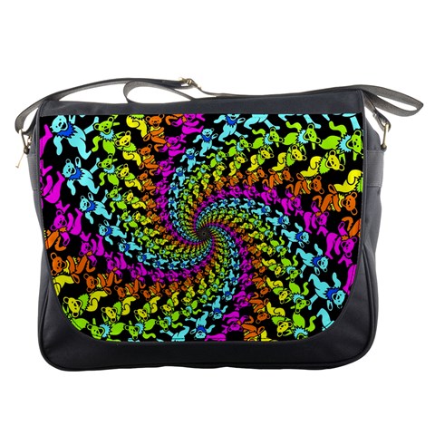 3d Grateful Dead 90 s Neon Dancing Bears Messenger Bag from ArtsNow.com Front