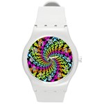 3d Grateful Dead 90 s Neon Dancing Bears Round Plastic Sport Watch (M)