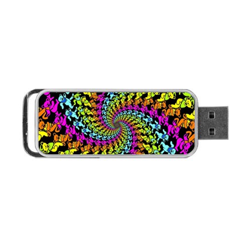 3d Grateful Dead 90 s Neon Dancing Bears Portable USB Flash (Two Sides) from ArtsNow.com Back