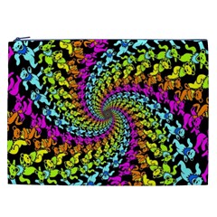 3d Grateful Dead 90 s Neon Dancing Bears Cosmetic Bag (XXL) from ArtsNow.com Front