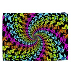 3d Grateful Dead 90 s Neon Dancing Bears Cosmetic Bag (XXL) from ArtsNow.com Back