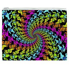 3d Grateful Dead 90 s Neon Dancing Bears Cosmetic Bag (XXXL) from ArtsNow.com Front