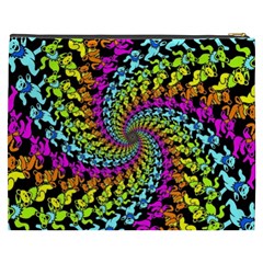 3d Grateful Dead 90 s Neon Dancing Bears Cosmetic Bag (XXXL) from ArtsNow.com Back