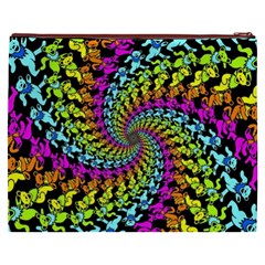 3d Grateful Dead 90 s Neon Dancing Bears Cosmetic Bag (XXXL) from ArtsNow.com Back