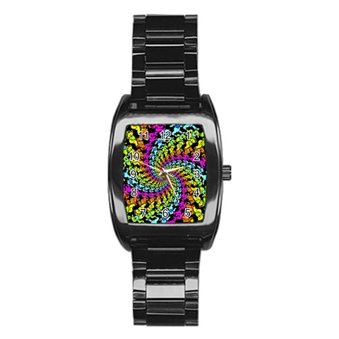 3d Grateful Dead 90 s Neon Dancing Bears Stainless Steel Barrel Watch from ArtsNow.com Front