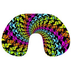 3d Grateful Dead 90 s Neon Dancing Bears Travel Neck Pillow from ArtsNow.com Back