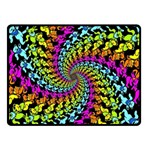 3d Grateful Dead 90 s Neon Dancing Bears Two Sides Fleece Blanket (Small)