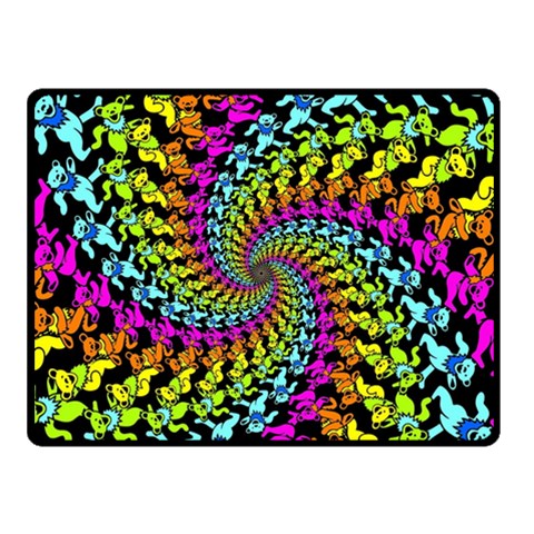 3d Grateful Dead 90 s Neon Dancing Bears Two Sides Fleece Blanket (Small) from ArtsNow.com 45 x34  Blanket Back