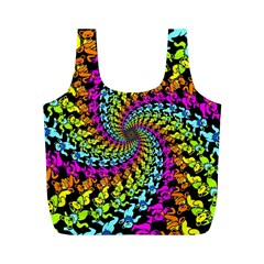 3d Grateful Dead 90 s Neon Dancing Bears Full Print Recycle Bag (M) from ArtsNow.com Front