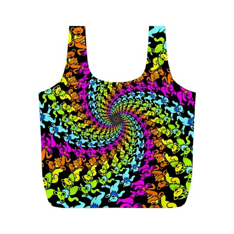 3d Grateful Dead 90 s Neon Dancing Bears Full Print Recycle Bag (M) from ArtsNow.com Back