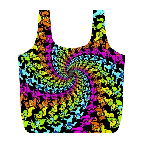 3d Grateful Dead 90 s Neon Dancing Bears Full Print Recycle Bag (L) from ArtsNow.com Back