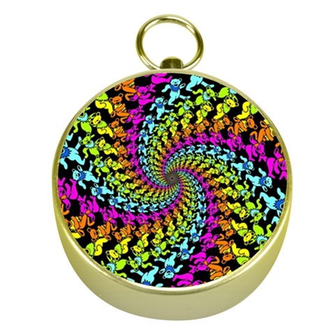 3d Grateful Dead 90 s Neon Dancing Bears Gold Compasses from ArtsNow.com Front