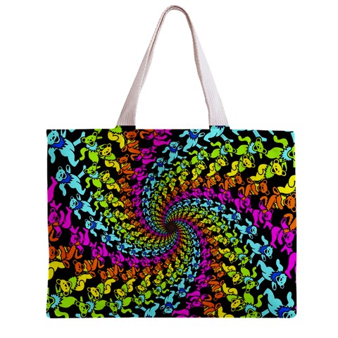 3d Grateful Dead 90 s Neon Dancing Bears Zipper Mini Tote Bag from ArtsNow.com Front