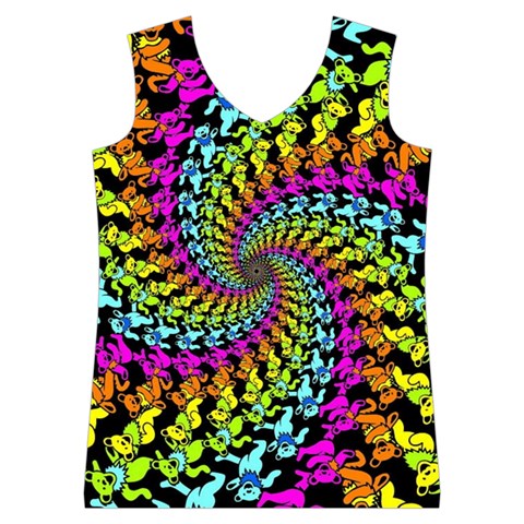 3d Grateful Dead 90 s Neon Dancing Bears Women s Basketball Tank Top from ArtsNow.com Front