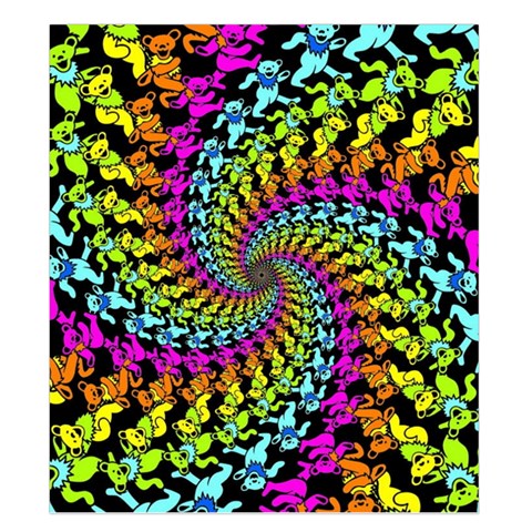 3d Grateful Dead 90 s Neon Dancing Bears Duvet Cover Double Side (King Size) from ArtsNow.com Back