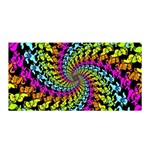 3d Grateful Dead 90 s Neon Dancing Bears Satin Wrap 35  x 70 