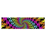 3d Grateful Dead 90 s Neon Dancing Bears Oblong Satin Scarf (16  x 60 )