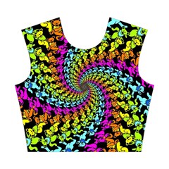 3d Grateful Dead 90 s Neon Dancing Bears Cotton Crop Top from ArtsNow.com Front