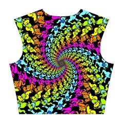 3d Grateful Dead 90 s Neon Dancing Bears Cotton Crop Top from ArtsNow.com Back