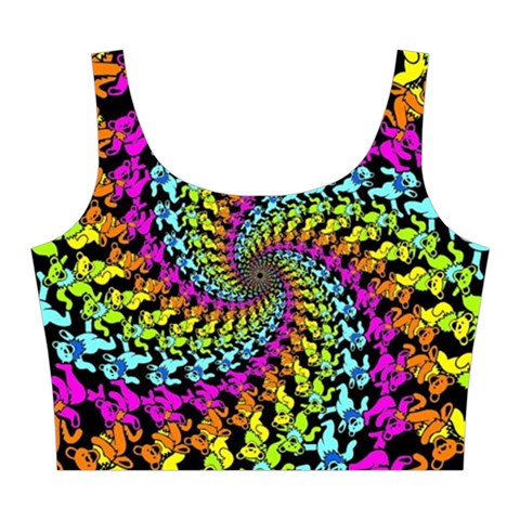 3d Grateful Dead 90 s Neon Dancing Bears Midi Sleeveless Dress from ArtsNow.com Top Back