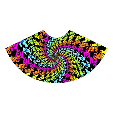 3d Grateful Dead 90 s Neon Dancing Bears Midi Sleeveless Dress from ArtsNow.com Skirt Front