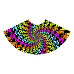 3d Grateful Dead 90 s Neon Dancing Bears Midi Sleeveless Dress from ArtsNow.com Skirt Front