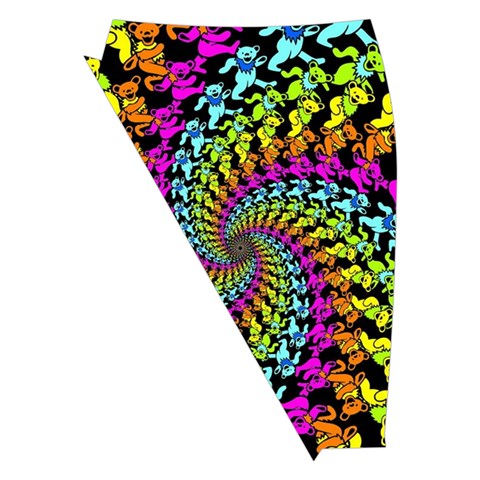 3d Grateful Dead 90 s Neon Dancing Bears Midi Wrap Pencil Skirt from ArtsNow.com Front Left