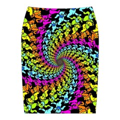 3d Grateful Dead 90 s Neon Dancing Bears Midi Wrap Pencil Skirt from ArtsNow.com Back