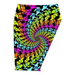 3d Grateful Dead 90 s Neon Dancing Bears Midi Wrap Pencil Skirt from ArtsNow.com  Front Right 