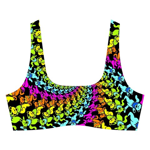 3d Grateful Dead 90 s Neon Dancing Bears Cross Back Hipster Bikini Set from ArtsNow.com Front