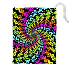 3d Grateful Dead 90 s Neon Dancing Bears Drawstring Pouch (4XL) from ArtsNow.com Front